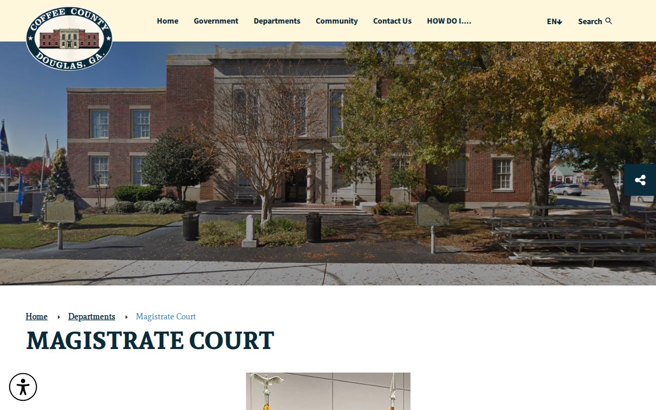 Coffee County Magistrate Court traffic warrant routing