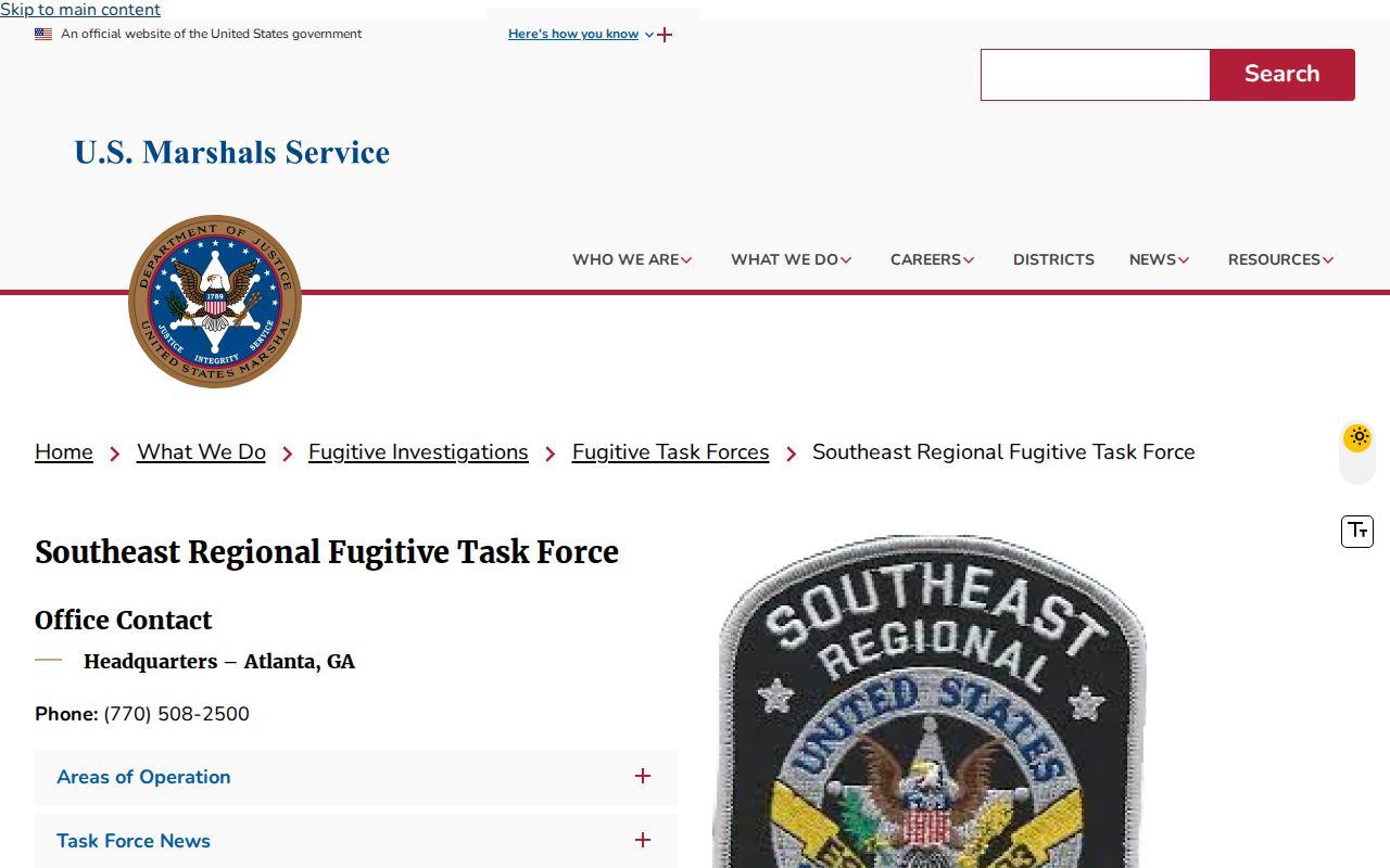 Federal task force context for Coffee County most wanted warrants